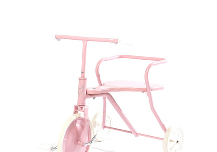 Classic Driewieler Foxrider  roze met houten zitting