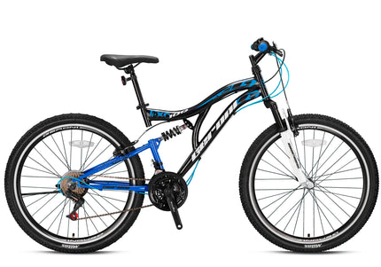 FXC 100 MTB 24" F/S  zwart blauw 21sp