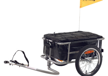 Vantly gesloten fietsaanhanger + waterdichte hoes