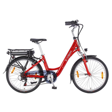E- Vision Bayonne D 38 cm / 24 inch wiel rood 7 sp